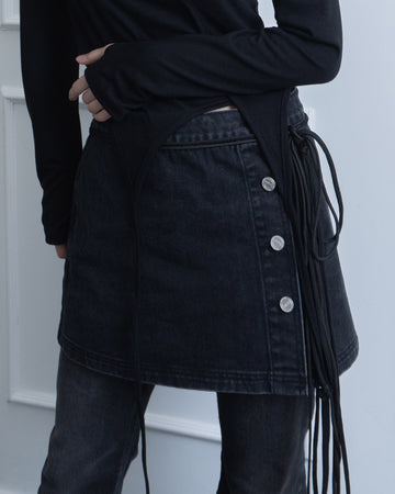 DENIM BUTTON WRAP SK